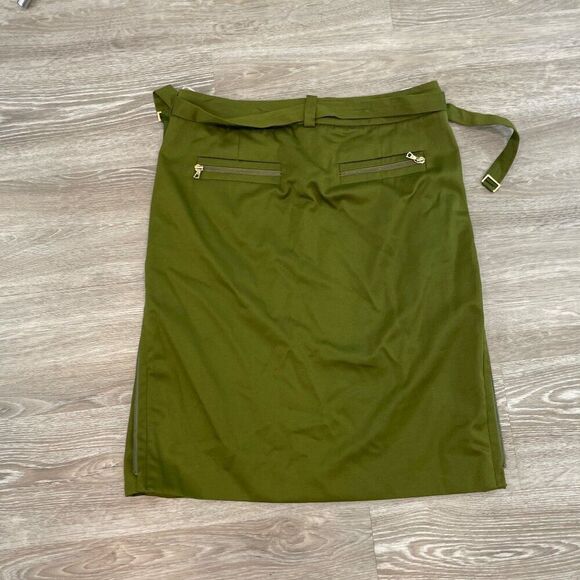 Boss Hugo Boss Army Green Pencil skirt side zip closure US 8 - Picture 7 of 10